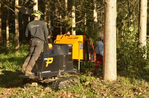 Broyage en terrain difficile, Châtellerault, Arborea