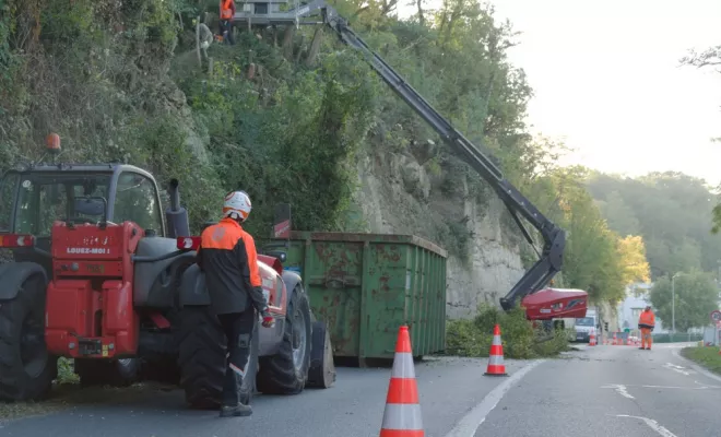 Elagage en nacelle, Châtellerault, Arborea