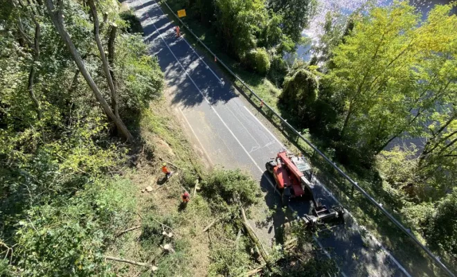Elagage en nacelle, Châtellerault, Arborea