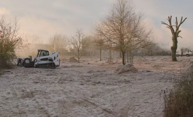 Défrichage de terrain dans les Deux-Sèvres, Châtellerault, Arborea